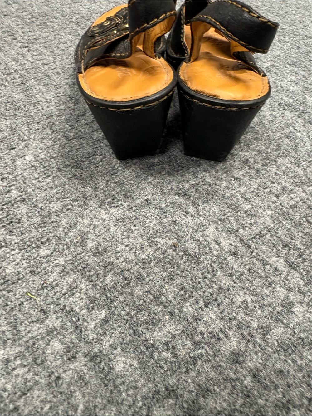 Born Black and Tan Leather Ankle-Strap Sandals - Picture 12 of 14